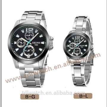 2015 China New couple lover alloy steel watches Luxury quartz best Brand Women Watch